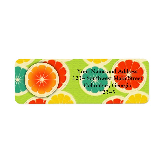 Frisches Zitrusfrüchtedesign, Niedlich farbenfroh (Vorne)