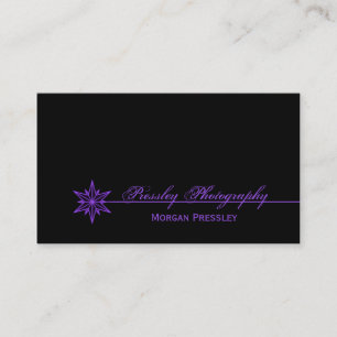 Frischfrische Sternexplosion Business Card, Lila Visitenkarte