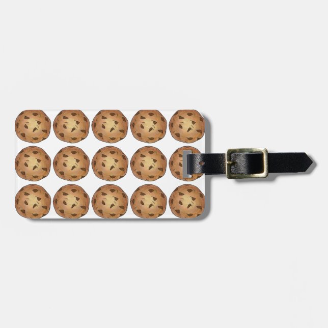 Frischgebackene Schokolade Chip Cookie Dessert Fei Gepäckanhänger (Vorderseite horizontal)