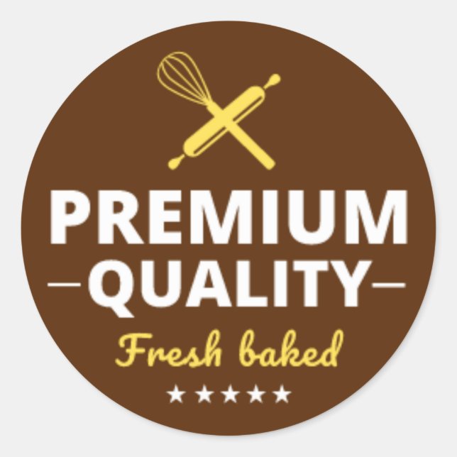 Frischgebackenes Bakenpack für Bäckerei Runder Aufkleber (Vorderseite)