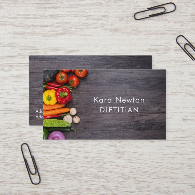 Frischgemüse-Nahrungs-Trainer-Kochs-Catering Visitenkarte (Vorderseite/Rückseite Beispiel)