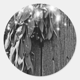 Frischgeschnittene Schnittholz Graustufen Twinkle  Runder Aufkleber