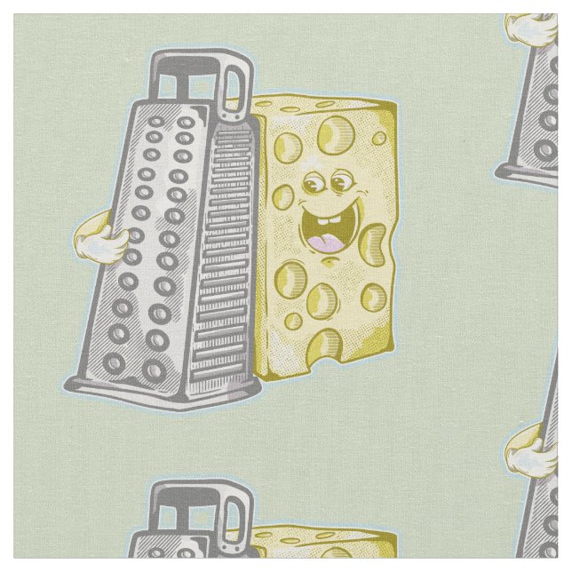Frischkäse und Käsegrater Stoff (Nahaufnahme)