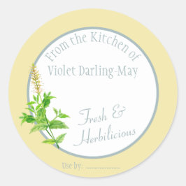 Frischkraut - hausgemachtes Backgeschenk-Lebensmit Runder Aufkleber