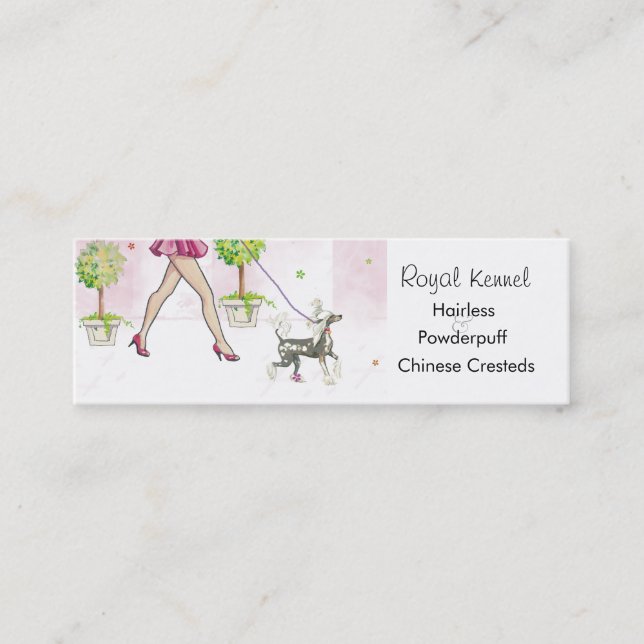 Frischlose Chinesisch-Created Dog Business-Visiten Mini Visitenkarte (Vorderseite)