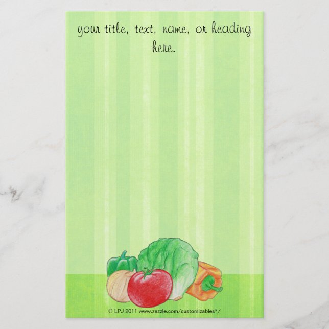 Frischprodukte-Stationierung Briefpapier (Vorderseite)