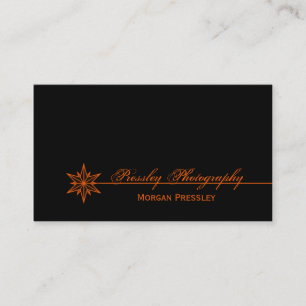 Frischsaubere Sternexplosion Business Card, Orange Visitenkarte