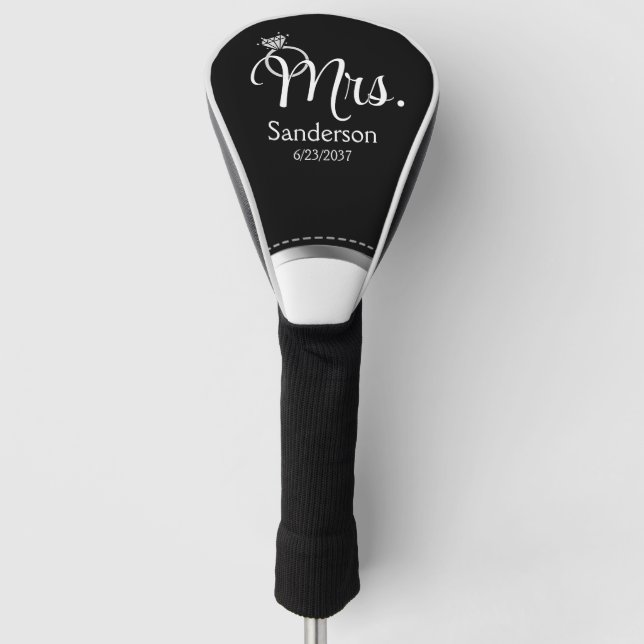 Frischvermählte Braut Mrs. Golf Headcover (Vorderseite)