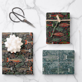 Frischwasser Fisch Stilvolle Design Trout Fischen  Geschenkpapier Set