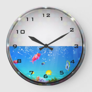 Frischwasserfisch-Aquarium-Wanduhr Große Wanduhr