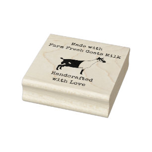 Frischziegenmilch - Handarbeit mit Liebe Gummistempel