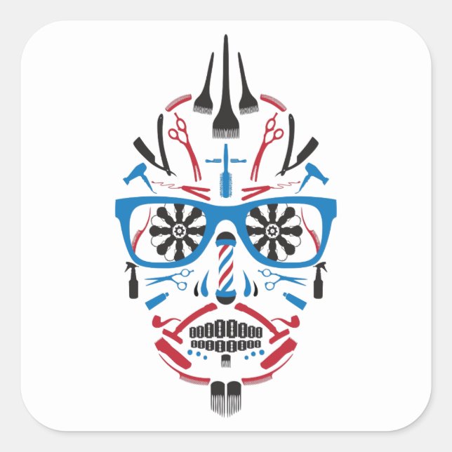 Frischzucker Quadratischer Aufkleber (Vorderseite)