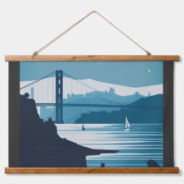 FRISCO BAY #1 WANDTEPPICH MIT HOLZRAHMEN