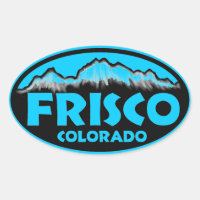 Frisco Colorado blaue ovale Aufkleber