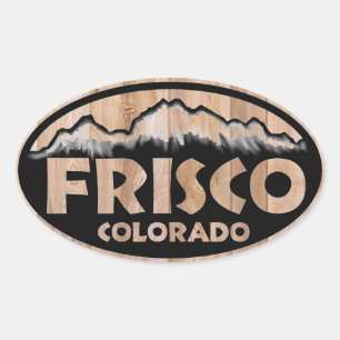 Frisco Colorado Holzschild ovale Aufkleber