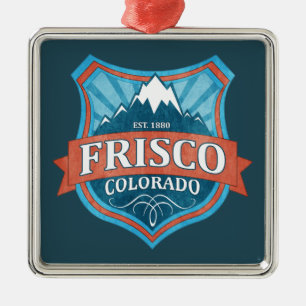 Frisco Colorado Türkisschild-Weihnachtsschmuck Silbernes Ornament