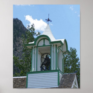 Frisco Einzimmer-Schulhaus-Glockenturm, Colorado Poster