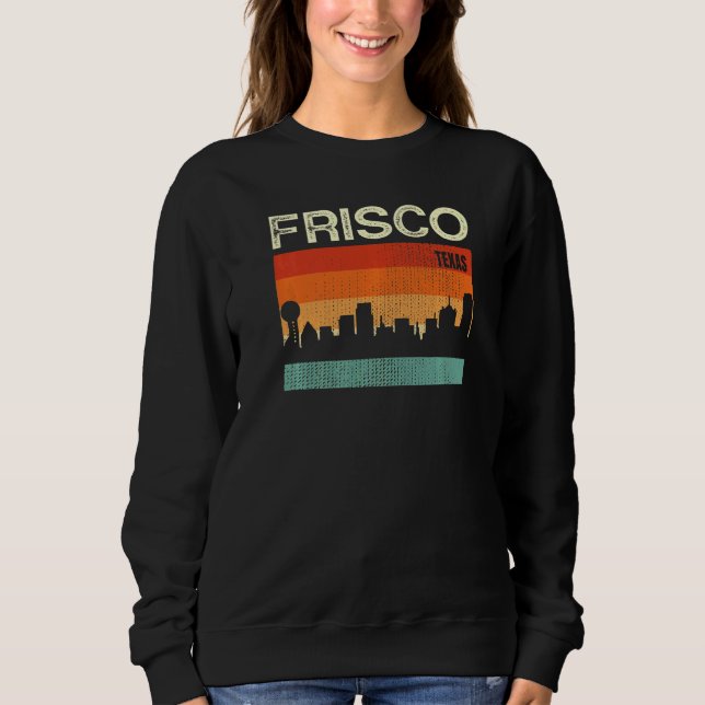 Frisco Texas Stadt Skyline   Sweatshirt (Vorderseite)