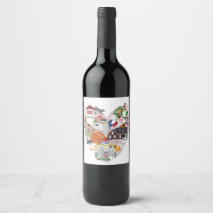 Frisco Texas Wein Weinetikett