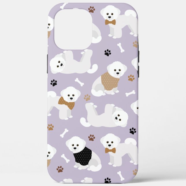Frise Bones and Paws Purple Case-Mate iPhone Hülle (Rückseite)