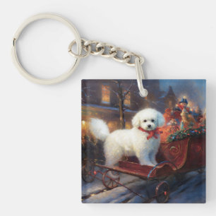 Frise de Bichon Frise Festin de Noël