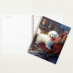 Frise de Bichon Frise Festin de Noël