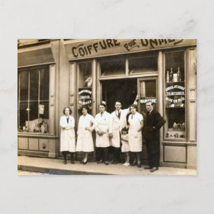 Friseur, 1930 postkarte