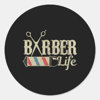 Friseur Barber Pole Runder Aufkleber