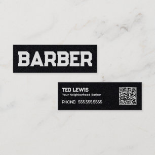 Friseur Barber QR Mini Visitenkarte