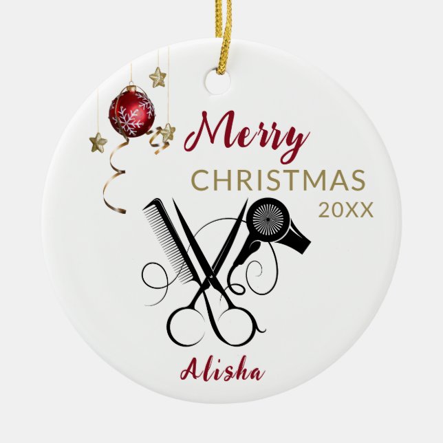 Friseur Beruflich Salon Keramik Keramik Ornament (Vorne)