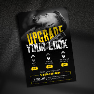 Friseur Bold & Modern Barber Shop Schnurrbart Flyer