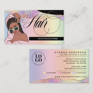 Friseur, Braid Salon, Loc Stylist - Pastel Bu Visitenkarte
