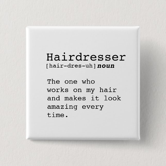 Friseur Button (Vorderseite)