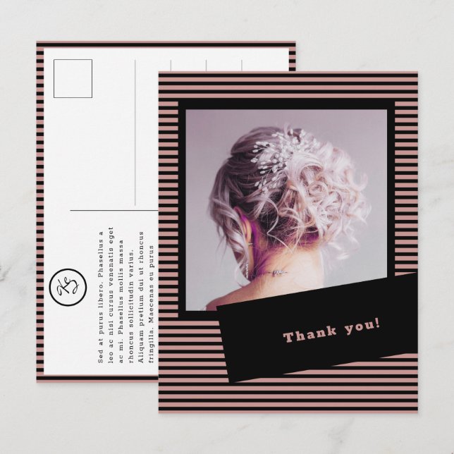 Friseur Custom Image Danke Kunde Postkarte (Vorne/Hinten)