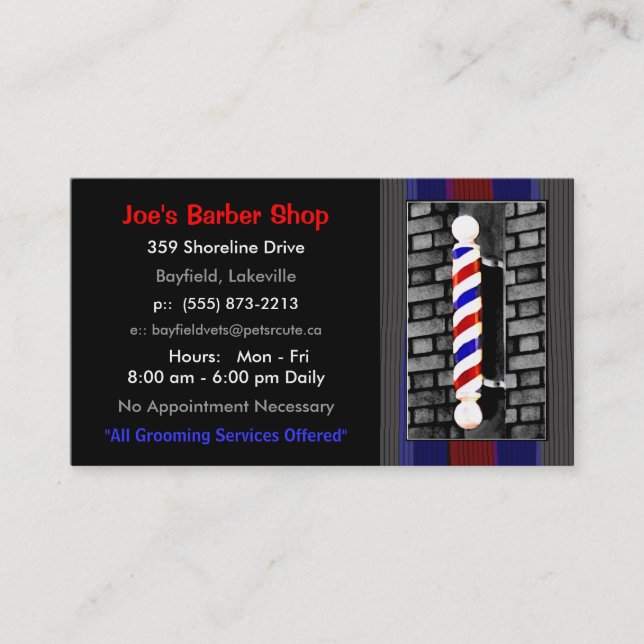 Friseur-/das Haar-Stylist-Geschäfts-Karten der Visitenkarte (Vorderseite)