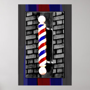 Friseur-/das Haar-Stylist-Plakat-Druck der Männer Poster