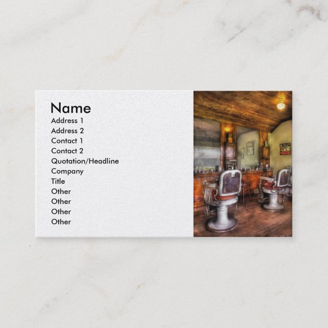 Friseur - der Friseursalon Visitenkarte (Vorderseite)