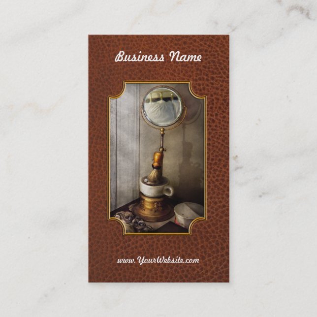 Friseur - die Morgenrasur Visitenkarte (Vorderseite)