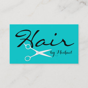 Friseur Elegant Dunkler Türkis Hintergrund Visitenkarte