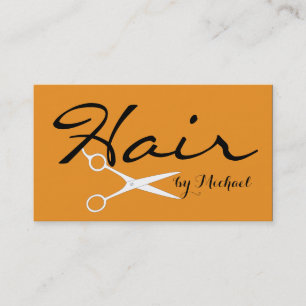 Friseur Eleganter Karotten Orange Hintergrund Visitenkarte