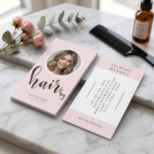 Friseur Erröten Rosa Schwarze Schrift Foto