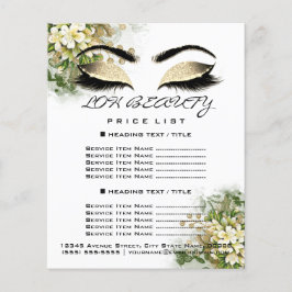 Friseur Eyelashes Makeup Preisliste Flyer