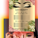 Friseur Eyelashes Makeup Studio Preisliste Flyer<br><div class="desc">In der glamourösen Welt der Schönheit und persönlichen Pflege, wo jedes Detail spricht für Ihre Professionalität und Kunst, ist es wichtig, Ihre Dienstleistungen mit Eleganz und Klarheit. Mit dem Flyer der Preisliste für das Makeup Studio Makeup Studio von Zazzle präsentiert sich der Hairdresser Eyelashes - ein wunderschön gestalteter Flyer, der...</div>