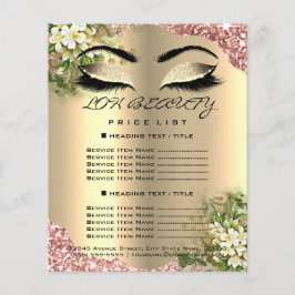 Friseur Eyelashes Preisliste für Künstler Flyer