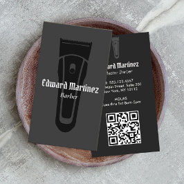 Friseur Friseur Barber Shop Moderner Schwarzer Haa Visitenkarte