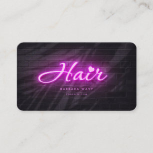 Friseur Friseur Schönheitssalon Neon Lavender Visitenkarte