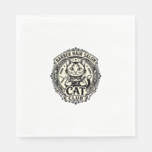 Friseur Friseursalon Katze Lustige Katze Grafik - Serviette