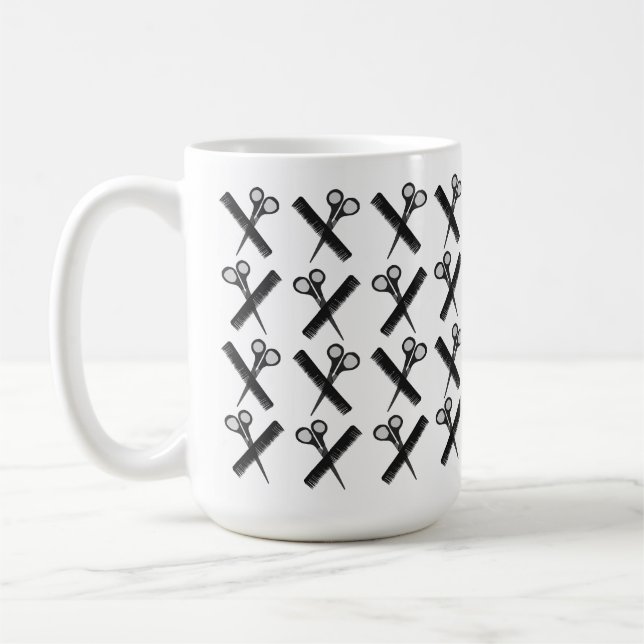 Friseur Friseursalon Schere Comb Salon Kaffeetasse (Links)