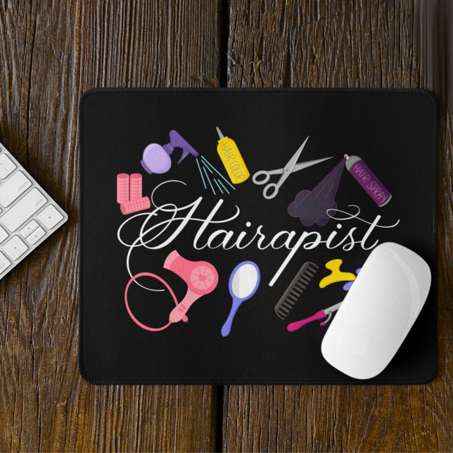 Friseur-Friseursalon-Stylist Hairapist 2 Mousepad (Von Creator hochgeladen)