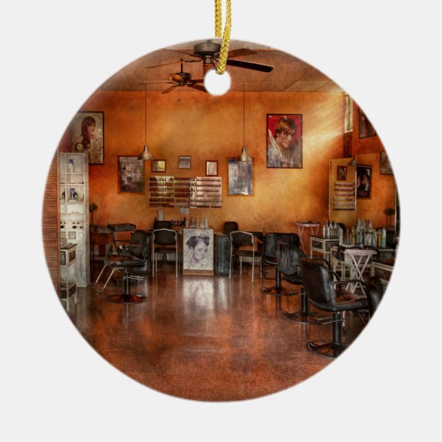 Friseur - Gewerkschaft, NJ - der moderne Salon Keramikornament (Vorne)